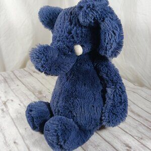 JellyCat Bashful Elephant Navy Blue Plush Stuffed Animal 12"